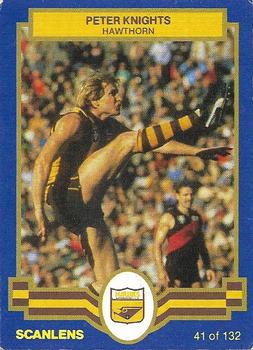 1986 Scanlens VFL #41 Peter Knights Front